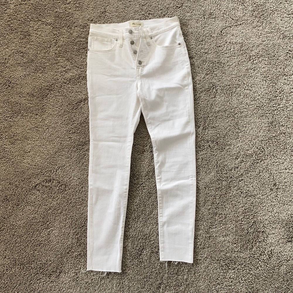 New without tag Madewell white denim mod rise jean